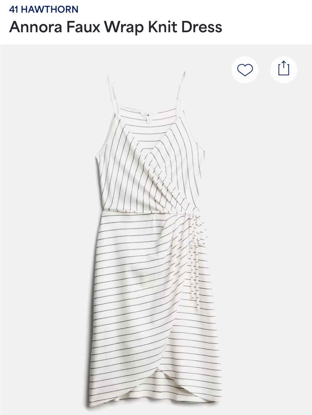 41 HAWTHORN Annora Faux Wrap Knit Dress
